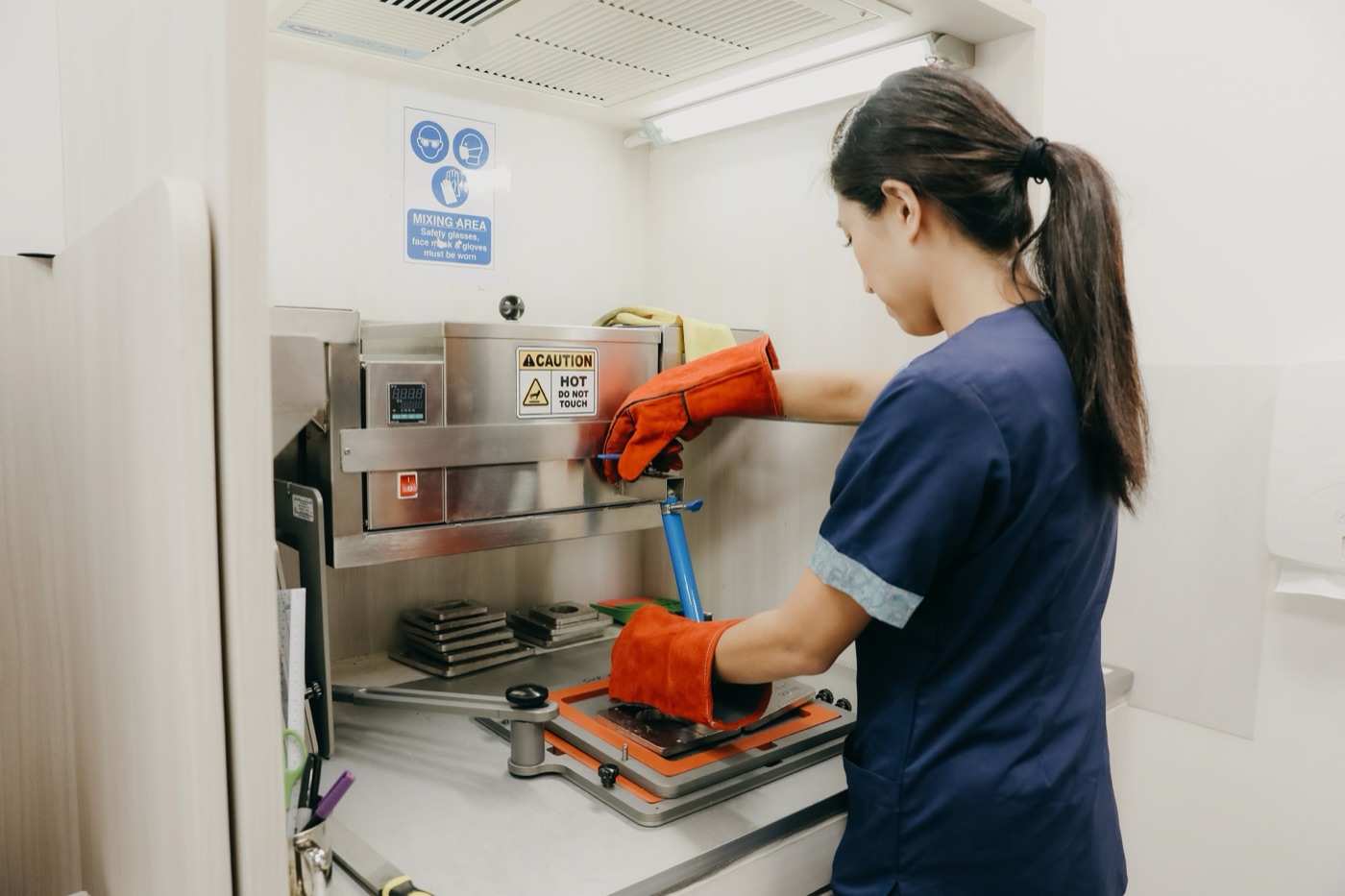 Customised lead plaque used to shape the radiotherapy beam